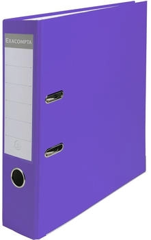 Exacompta 20x Ordner aus PP mit 2 Ringen, R&uuml;cken 80mm, 32x29cm f&uuml;r DIN A4 - lila