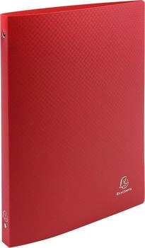 Exacompta 20x Ringbuch aus PP 500µ mit 4 Ringen 15mm, Rücken 20mm, blickdicht, für Format DIN A4 - rot