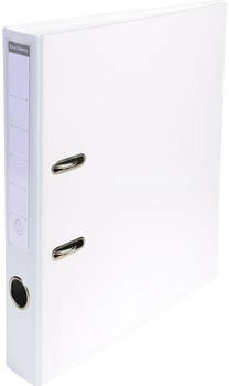Exacompta 10x Ordner aus PVC mit 2 Ringen, R&uuml;cken 50mm, 32x29cm f&uuml;r DIN A4 &Uuml;berbreite - wei&szlig;