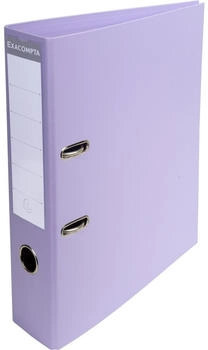 Exacompta 10x Ordner aus PVC mit 2 Ringen, Rücken 70mm, 32x29cm für DIN A4 Überbreite - flieder