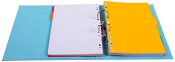 Exacompta 10x Ordner aus PVC mit 2 Ringen, R&uuml;cken 70mm, 32x29cm f&uuml;r DIN A4 &Uuml;berbreite - hellblau