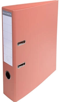 Exacompta 10x Ordner aus PVC mit 2 Ringen, R&uuml;cken 70mm, 32x29cm f&uuml;r DIN A4 &Uuml;berbreite - lachs