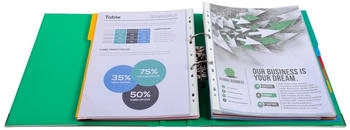 Exacompta 10x Premium-Ordner PREM'TOUCH aus PP mit 2 Ringen, R&uuml;cken 50mm, 32x30cm f&uuml;r DIN A4 &Uuml;berbreite - gr&uuml;n