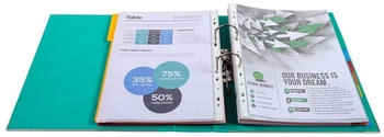 Exacompta 10x Premium-Ordner PREM'TOUCH aus PP mit 2 Ringen, R&uuml;cken 80mm, 32x30cm f&uuml;r DIN A4 &Uuml;berbreite - hellgr&uuml;n