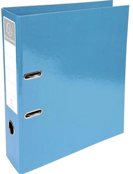 Exacompta 10x Ordner aus Karton, Prem' Touch, R&uuml;cken 70mm - Iderama - hellblau