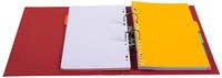 Exacompta 10x Ordner aus PVC mit 2 Ringen, Rücken 70mm, 32x29cm für DIN A4 Überbreite - bordeauxrot
