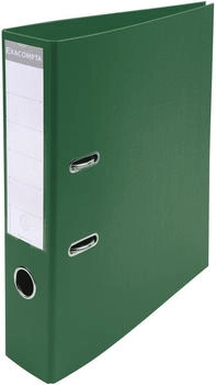 Exacompta 10x Ordner aus PVC mit 2 Ringen, Rücken 70mm, 32x29cm für DIN A4 Überbreite - dunkelgrün