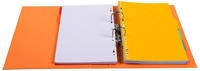 Exacompta 10x Ordner aus PVC mit 2 Ringen, Rücken 70mm, 32x29cm für DIN A4 Überbreite - orange