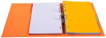 Exacompta 10x Ordner aus PVC mit 2 Ringen, Rücken 70mm, 32x29cm für DIN A4 Überbreite - orange