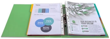 Exacompta 10x Premium-Ordner PREM'TOUCH aus PP mit 2 Ringen, R&uuml;cken 80mm, 32x30cm f&uuml;r DIN A4 &Uuml;berbreite - anisgr&uuml;n