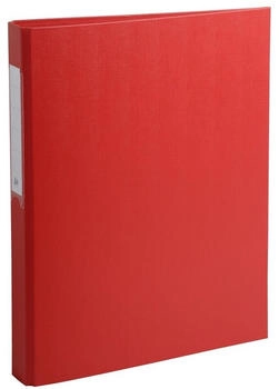 Exacompta 10x Ringbuch aus festem Karton 1,8mm PP kaschiert, 2 Ringe 25mm rund am hinteren Deckel befestigt, R&uuml;cken 40mm, 32x25,5cm f&uuml;r DIN A4 - rot