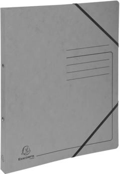 Exacompta 10x Ringhefter 2 Ringe 15mm, Colorspan-Karton bedruckt - A4 - grau