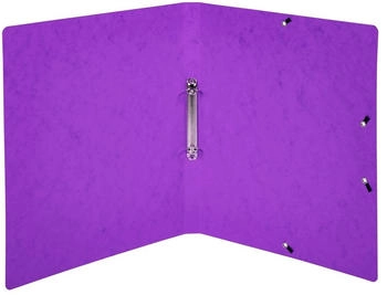 Exacompta 10x Ringhefter A4, 2 Ringe 15mm, Colorspan-Karton bedruckt - violett