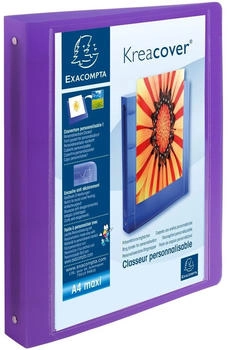 Exacompta 15x mittelfestes Ringbuch aus PP Chromaline 700µ, 4 Ringe 30mm, Rückenbreite 40mm, für DIN A4 Maxi, Kreacover - Farben sortiert