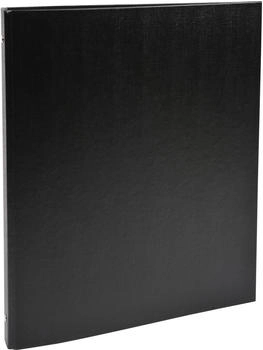 Exacompta 20x festes Ringbuch rembordiert, Polypropylen, 4 Ringe 15mm, Rückenbreite 20mm, für DIN A4 - schwarz