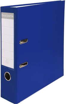 Exacompta 20x Ordner aus PP mit 2 Ringen, R&uuml;cken 80mm, 32x29cm f&uuml;r DIN A4 - blau