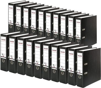 Falken 20x A4 Recycolor Ordner 80mm mit geklebtem R&uuml;ckenschild schwarz (11285558F)