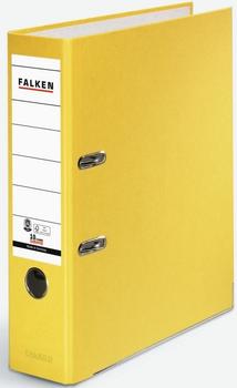 Falken 20x A4 Recycolor Ordner 80mm mit geklebtem R&uuml;ckenschild gelb (11285772F)