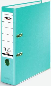 Falken 20x A4 Recycolor Ordner 80mm mit geklebtem Rückenschild türkis (11285236F)