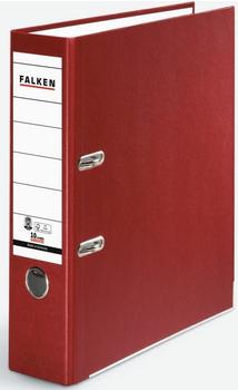 Falken 20x A4 Recycolor Ordner 80mm mit geklebtem R&uuml;ckenschild bordeauxrot (11285244F)