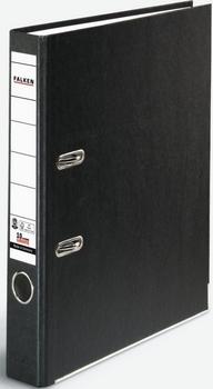 Falken 25x A4 Recycolor Ordner 50mm mit geklebtem R&uuml;ckenschild schwarz (11285285F)