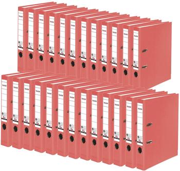 Falken 25x A4 Recycolor Ordner 50mm mit geklebtem R&uuml;ckenschild rot (11285293F)