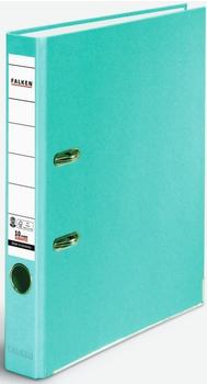Falken 25x A4 Recycolor Ordner 50mm mit geklebtem Rückenschild türkis (11286366F)
