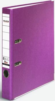 Falken 25x A4 Recycolor Ordner 50mm mit geklebtem R&uuml;ckenschild violett (11286515F)