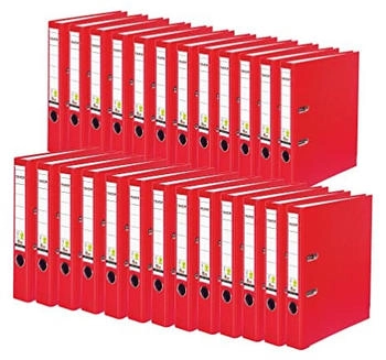 Falken 25x A4 PP Ordner 50mm mit Einsteckschild rot (09984162F)