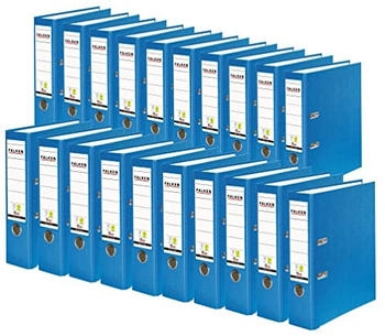 Falken 20x A4 PP Ordner 80mm mit Einsteckschild aqua (11286564F)