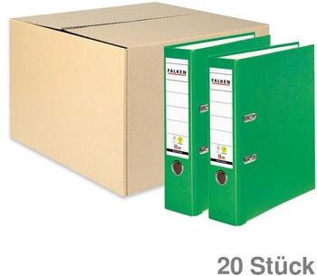 Falken 20x A4 PP Ordner 80mm mit Einsteckschild hellgrün (11286739F)