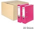 rosa (11286747F): Falken 20x A4 PP Ordner 80mm mit Einsteckschild