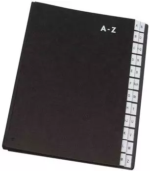 Q-CONNECT Pultordner A-Z A4 schwarz 24-teilig (KF04563)
