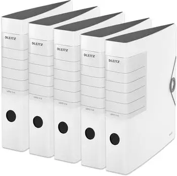 Leitz Qualit&auml;ts-Ordner 180&deg; Solid A4 Schmal Wei&szlig; 6,2cm, 5er Pack (11130001-5)