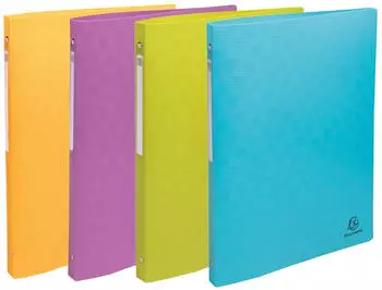 Exacompta Pop'N Co A4 Flexibler Ringordner 4 Ringe 20mm R&uuml;cken Recyceltes PP Sortierte Farben 20er-Pack (51910Epack)