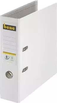 Bene No.1 Ordner 2-Ring, 80mm, A4, wei&szlig; (291400ws)