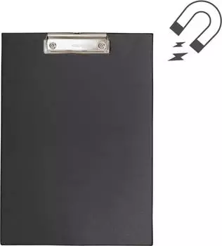 Maul Klemmbrett mit Folien&uuml;berzug und 2 Neodym-Magneten, A4, schwarz (2334990)