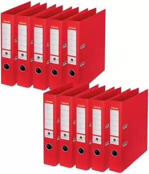 Esselte No. 1 Ordner 2-Ring Recycling, 50mm, A4, intensiv rot (627575)