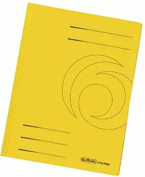 Herlitz Dreifl&uuml;gelmappe Recycling mit Einschlag, A4, gelb (11076437)