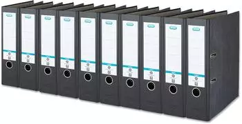 Elba Smart Original Ordner 2-Ring, 80mm, A4, schwarz, 10er-Pack (100081009#10)