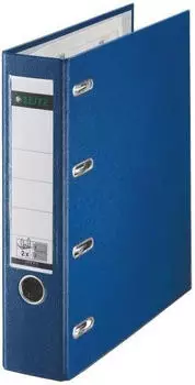 Leitz Plastik-Doppelordner für 2 x A5 quer 75mm blau