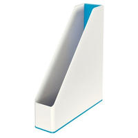 LEITZ 53621036, LEITZ Stehsammler WOW Duo Colour 53621036 perlwei&szlig;/blau Kunststoff,