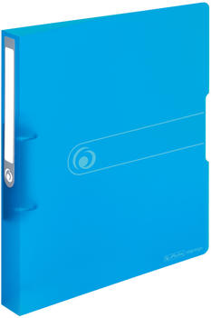 Herlitz Ringbuch PP A4 2R 25mm blau transp. to go (11205762)