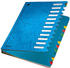 Leitz Pultordner A4 12 Fächer Farbige Trennblätter 3 Sichtlöcher Karton Blau 59120035