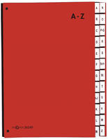 Pagna 24249-01, PAGNA Pultordner Color, DIN A4, A - Z, 24 F&auml;cher, rot