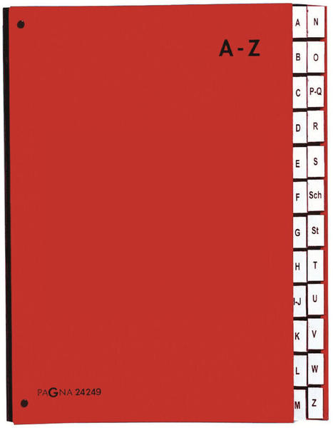 PAGNA Pultordner A-Z 24 Fächer rot (24249-01)