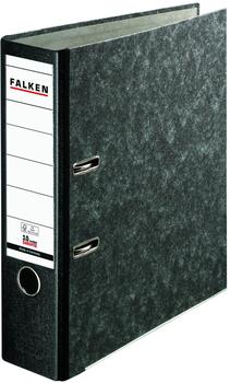 Falken Ordner S80 Recycling Plus A4 Wolkenmarmor Sichttasche 80mm schwarz (11286523)
