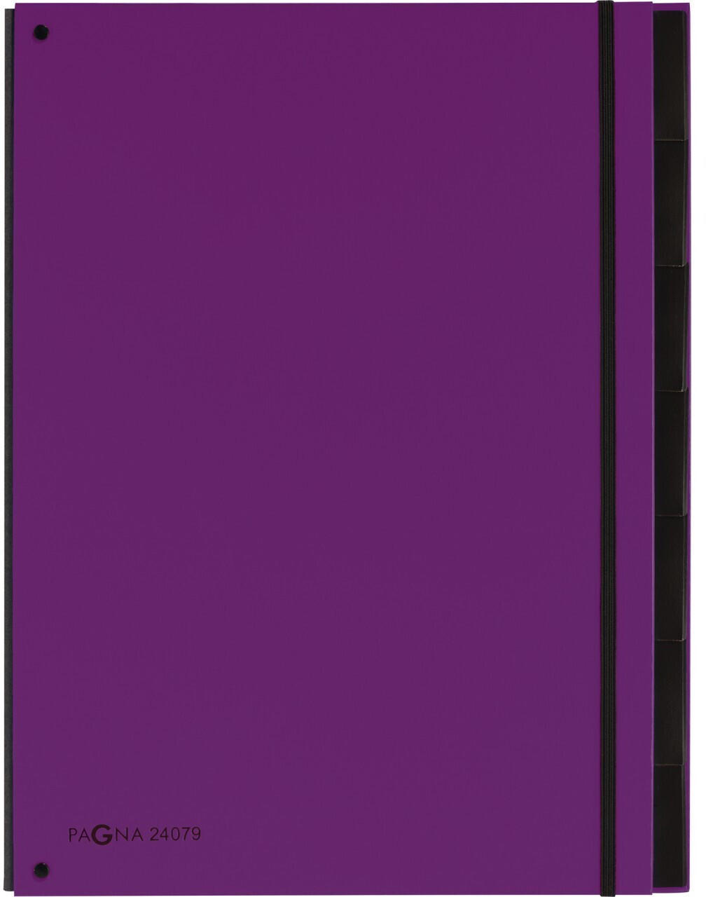 Pagna A4 Aktendeckel Mit 7 Fächern - Lila Pressspan Für Dokumente