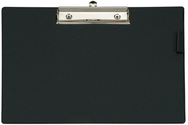 MAUL Schreibplatte A4 mit Folienüberzug Klemmer lange Seite schwarz (2335790)