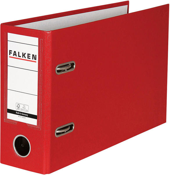 Falken Ordner A5 quer PP 80mm rot (11285749)